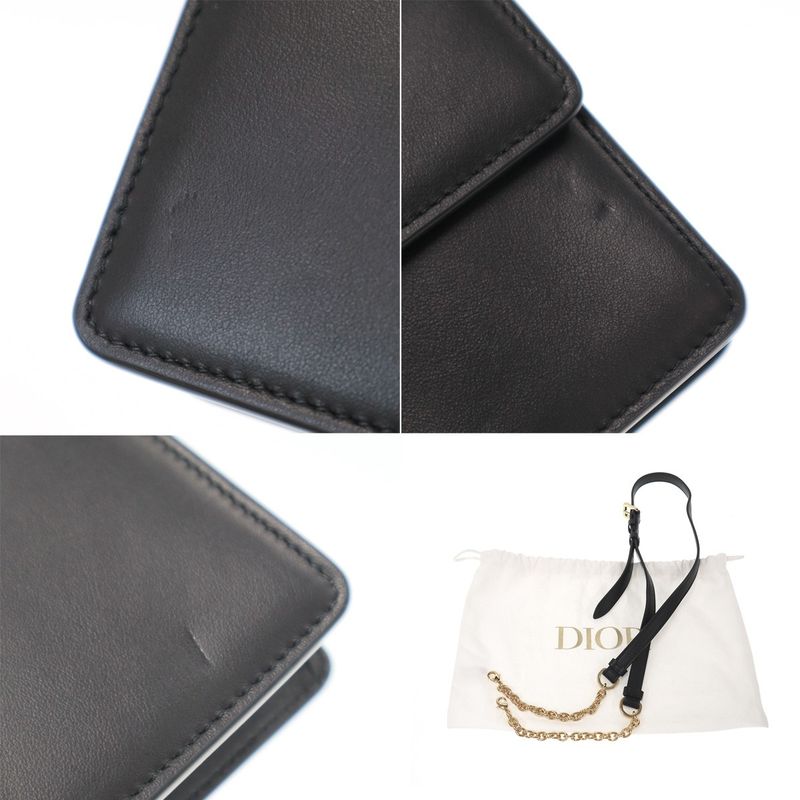 Christian Dior Miss Montaigne Mini Shoulder Bag in Black Smooth Calfskin — view 9