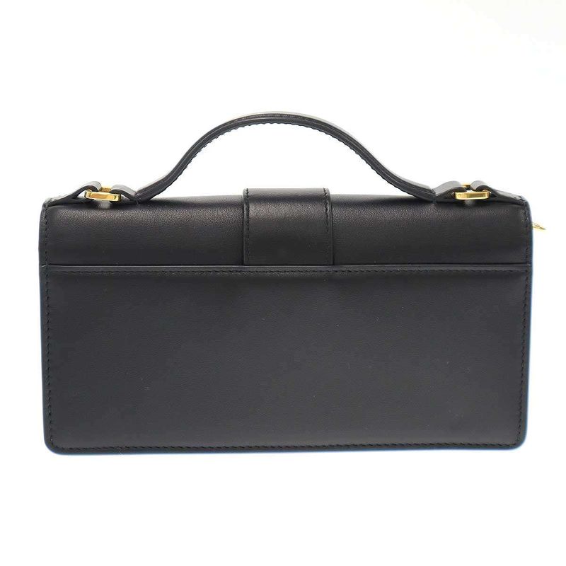 Christian Dior Miss Montaigne Mini Shoulder Bag in Black Smooth Calfskin — view 2