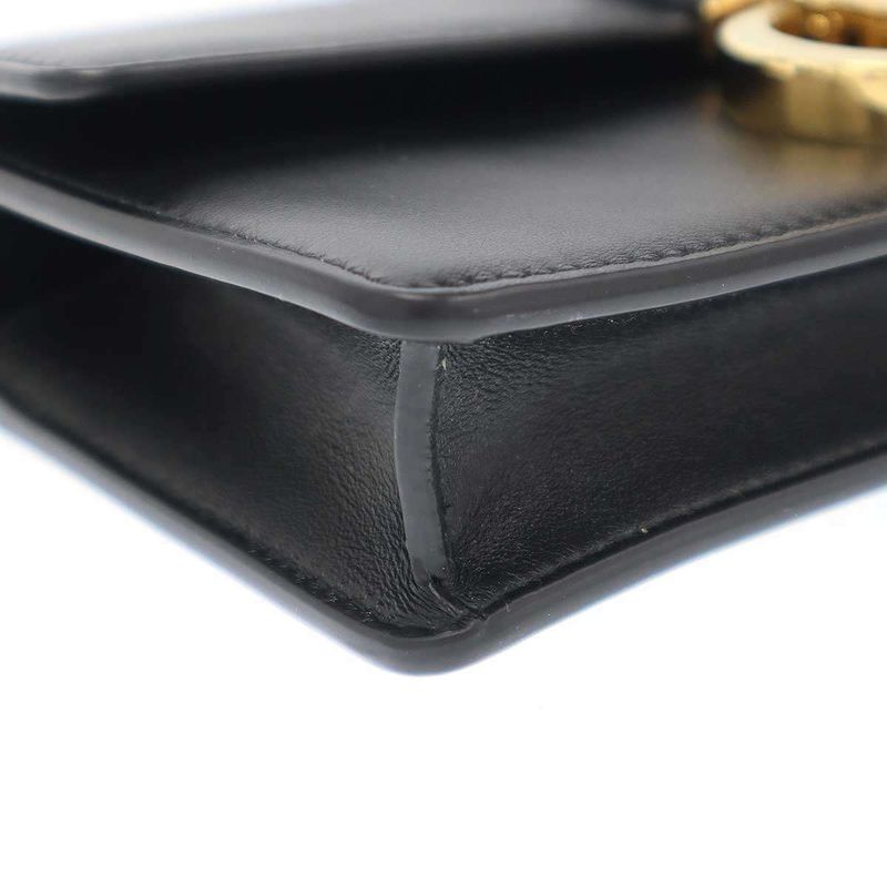 Christian Dior Miss Montaigne Mini Shoulder Bag in Black Smooth Calfskin — view 7