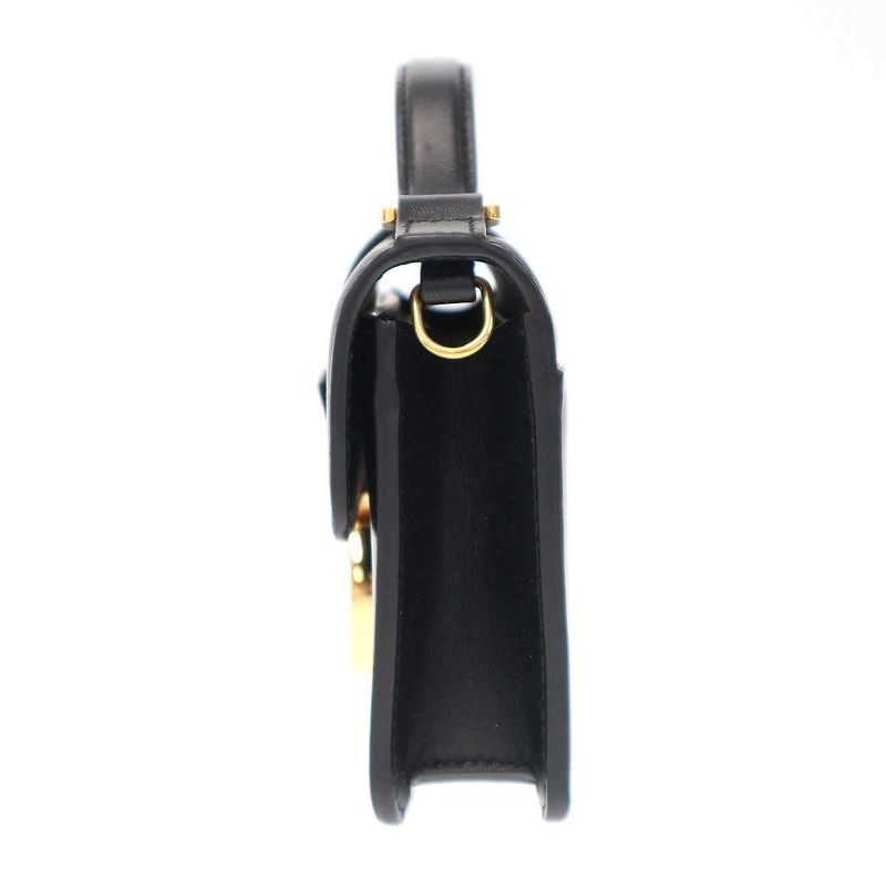 Christian Dior Miss Montaigne Mini Shoulder Bag in Black Smooth Calfskin — view 3