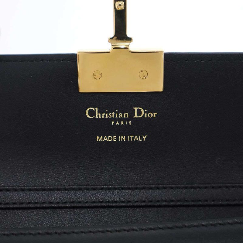 Christian Dior Miss Montaigne Mini Shoulder Bag in Black Smooth Calfskin — view 5
