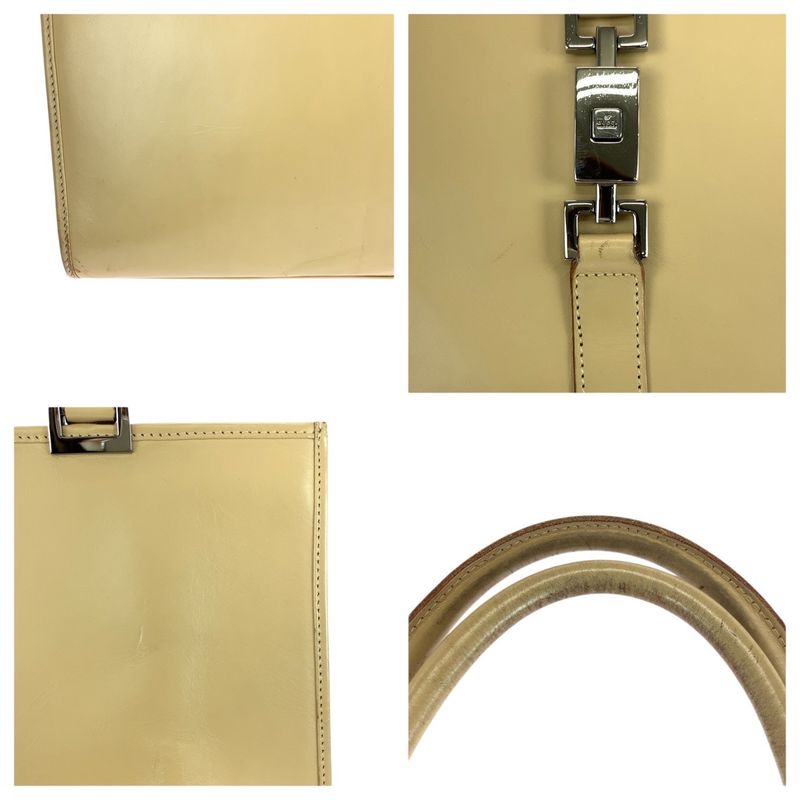 Gucci Jackie Beige Silver Hardware Leather 002 1064 Tote Handbag — view 6