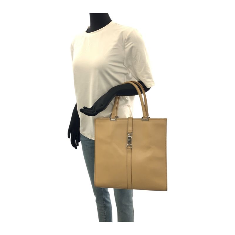Gucci Jackie Beige Silver Hardware Leather 002 1064 Tote Handbag — view 7