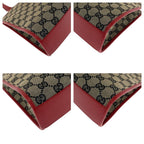 Gucci Jackie Gray Red Gold Hardware GG Canvas 002 1065 Tote — view 3