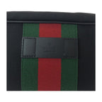 Gucci Sherry Line Black Silver Hardware Canvas Leather Second Bag Pouch — view 5