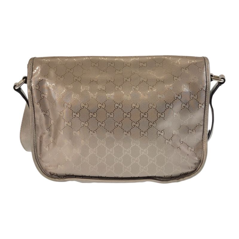 Gucci GG Imprime Metallic Brown Silver Hardware Shoulder Bag — view 2