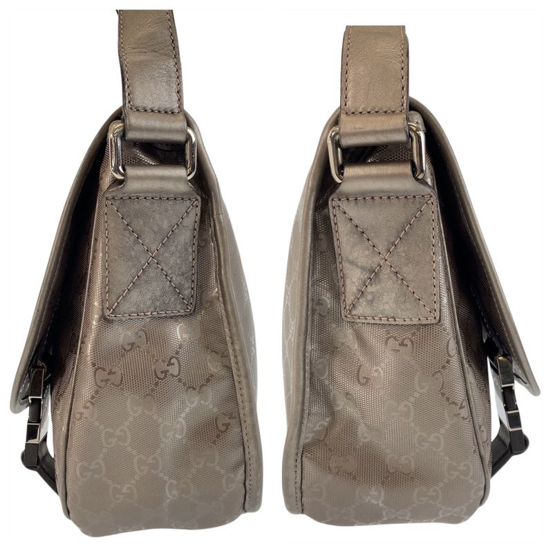 Gucci GG Imprime Metallic Brown Silver Hardware Shoulder Bag — view 7