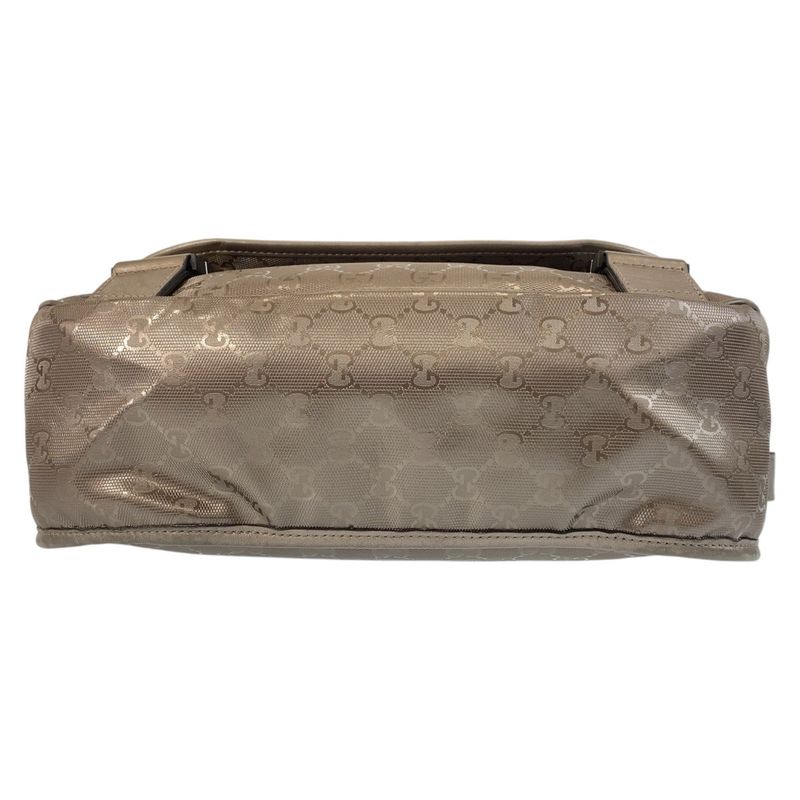 Gucci GG Imprime Metallic Brown Silver Hardware Shoulder Bag — view 9