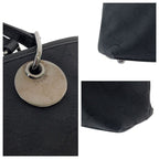 Gucci Black Silver Hardware GG Canvas Tote Bag — view 6