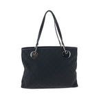 Gucci Black Silver Hardware GG Canvas Tote Bag — view 2