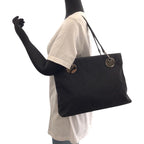 Gucci Black Silver Hardware GG Canvas Tote Bag — view 7