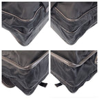 Prada Tessuto Triangle Logo Plate Black Silver Hardware Shoulder Bag Messenger — view 3