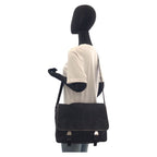 Prada Tessuto Triangle Logo Plate Black Silver Hardware Shoulder Bag Messenger — view 6