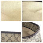 Gucci Beige Brown GG Supreme Canvas Leather Tote Bag — view 5