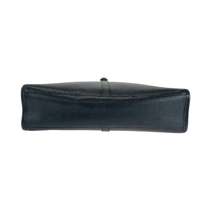 Gucci Jackie Black Silver Hardware Leather 002 1071 Tote Handbag — view 9