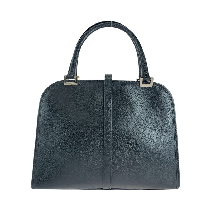 Gucci Jackie Black Silver Hardware Leather 002 1071 Tote Handbag — view 2