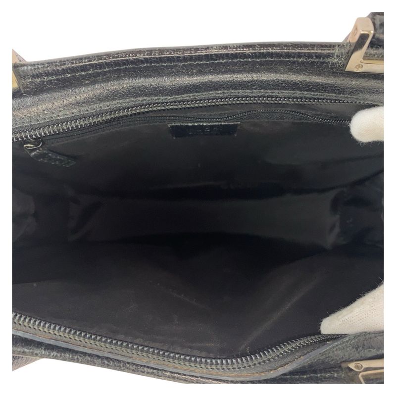 Gucci Jackie Black Silver Hardware Leather 002 1071 Tote Handbag — view 8