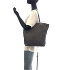Gucci Black GG Canvas Leather 31243 Tote Bag — view 6