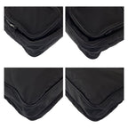 Prada Tessuto Triangle Logo Black Silver Hardware Nylon Shoulder Bag — view 3