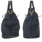 Prada Tessuto Logo Black Gold Hardware Nylon Bn1902 Tote Bag — view 8