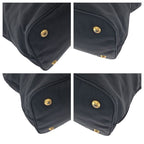 Prada Tessuto Logo Black Gold Hardware Nylon Bn1902 Tote Bag — view 3