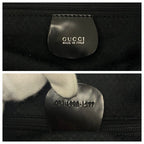 Gucci Bamboo Black Silver Hardware Canvas 001.1998.1577 Shoulder Bag Handbag — view 6