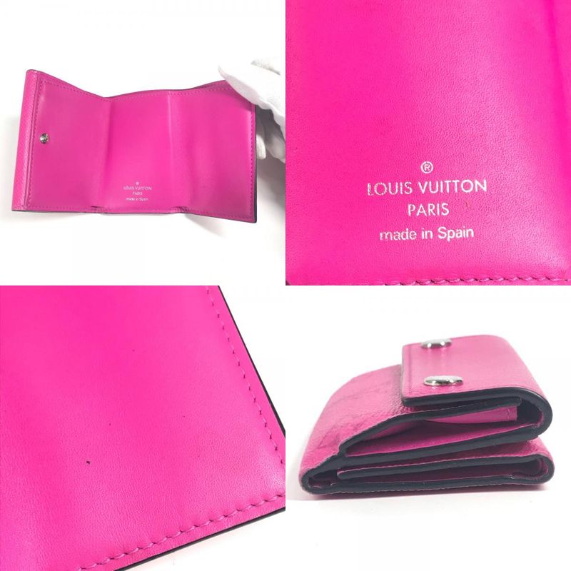 Louis Vuitton Trifold Wallet Diss Cabas Lee Compact Taiga Leather — view 8
