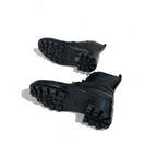 Hermes Funk Boots Short Shoes Leather Black Silver Kelly Hardware Lace Up — view 6
