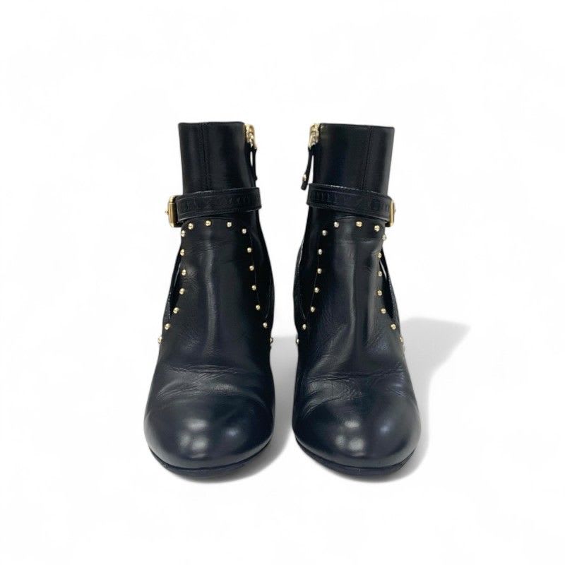 Louis Vuitton Silhouette Line Monogram Boots Short Shoes Leather Black — view 2