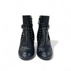 Louis Vuitton Silhouette Line Monogram Boots Short Shoes Leather Black — view 2