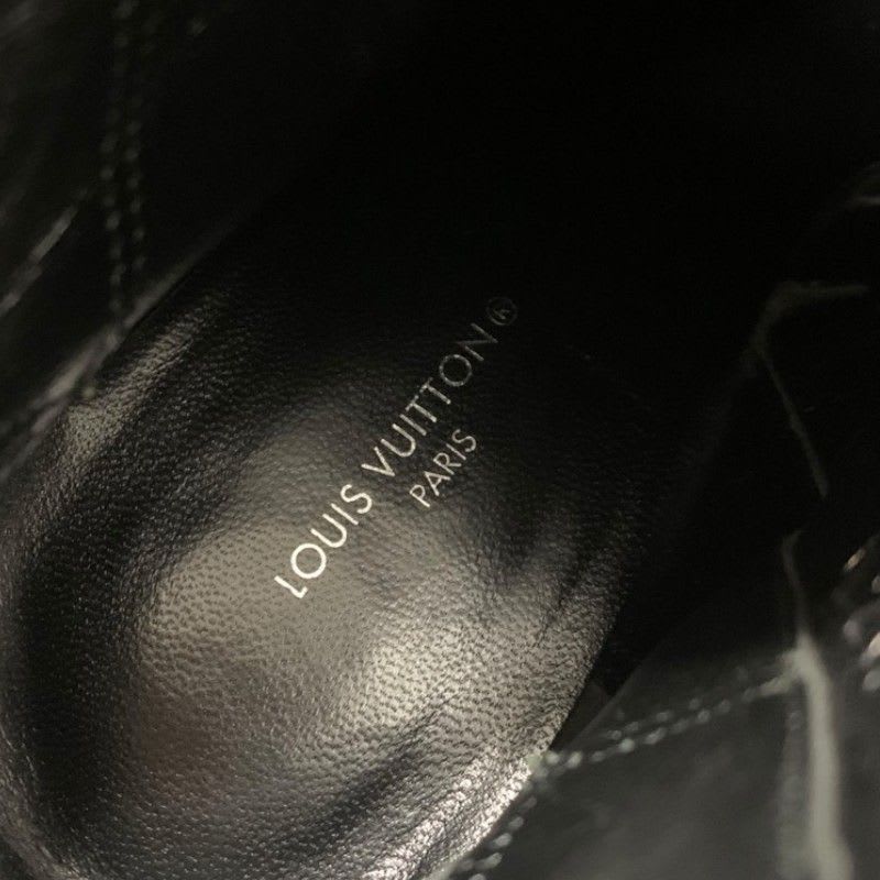 Louis Vuitton Silhouette Line Monogram Boots Short Shoes Leather Black — view 7