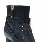 Louis Vuitton Silhouette Line Monogram Boots Short Shoes Leather Black — view 9