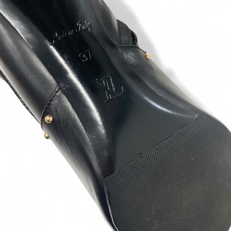 Louis Vuitton Silhouette Line Monogram Boots Short Shoes Leather Black — view 8