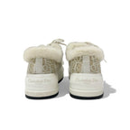 Christian Dior Walkn Sneakers Shoes Fabric Mouton Beige White Logo — view 5