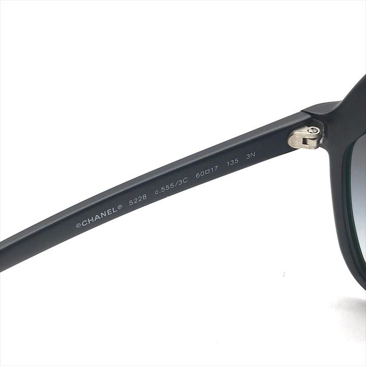 Chanel CC Logo Sunglasses Eyewear Black Case — view 6