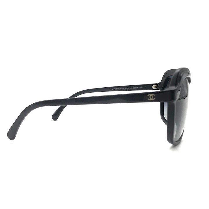 Chanel CC Logo Sunglasses Eyewear Black Case — view 4