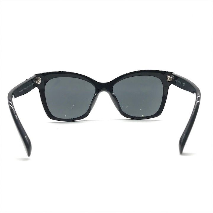 Chanel CC Logo Sunglasses Eyewear Black Case — view 5