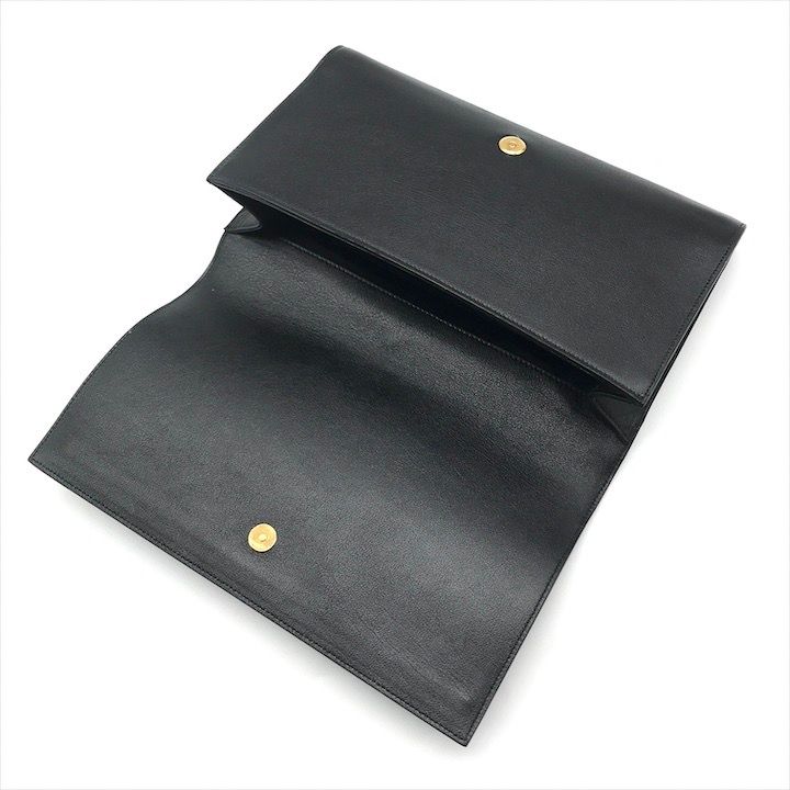 Saint Laurent YSL Sanint Clutch Black Leather Formal — view 7