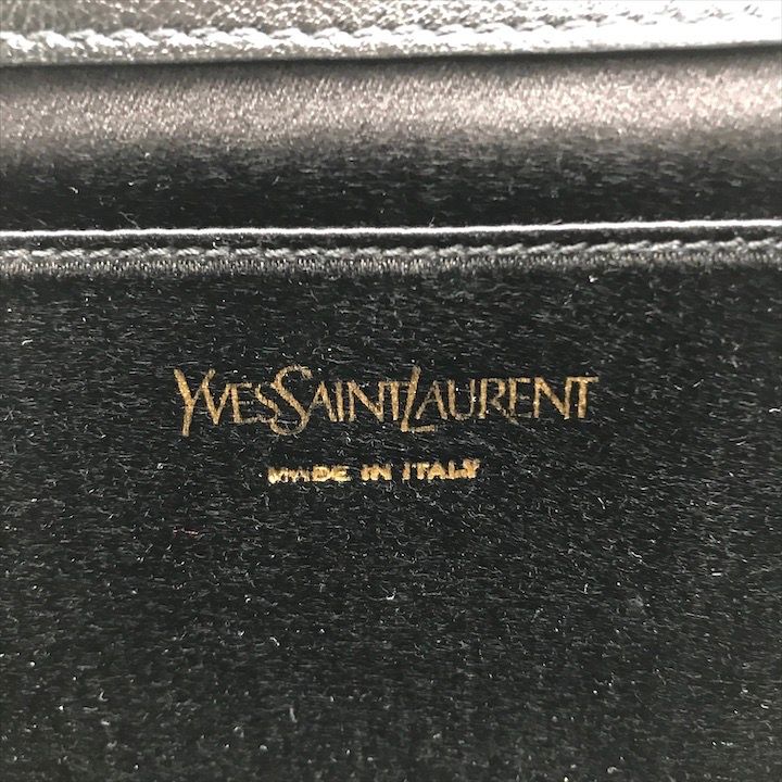 Saint Laurent YSL Sanint Clutch Black Leather Formal — view 9