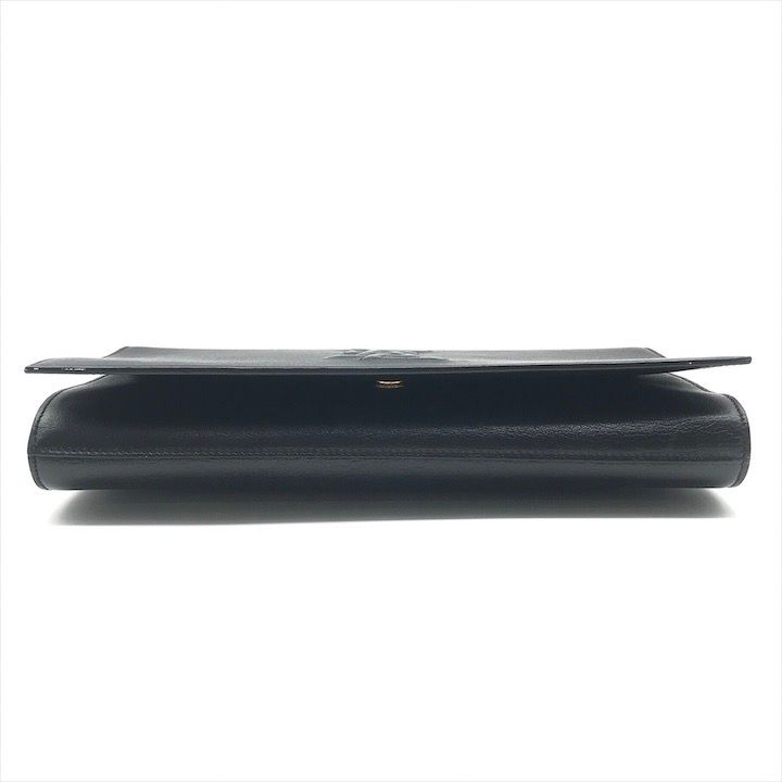 Saint Laurent YSL Sanint Clutch Black Leather Formal — view 3