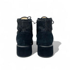 Chanel Boots Short Shoes Haraco Suede Shearling Black Coco Mark Ankle — view 5
