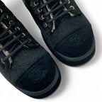 Chanel Boots Short Shoes Haraco Suede Shearling Black Coco Mark Ankle — view 9