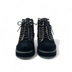Chanel Boots Short Shoes Haraco Suede Shearling Black Coco Mark Ankle — view 2