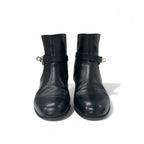 Hermes Neo Boots Short Shoes Leather Black Silver Kelly Hardware — view 2
