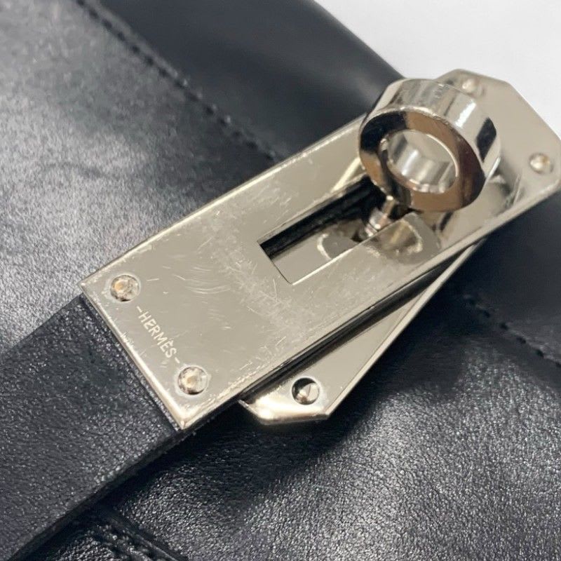 Hermes Neo Boots Short Shoes Leather Black Silver Kelly Hardware — view 9