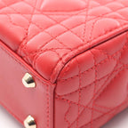 Dior Handbag Lady Mini Heart Cannage Red Leather — view 5