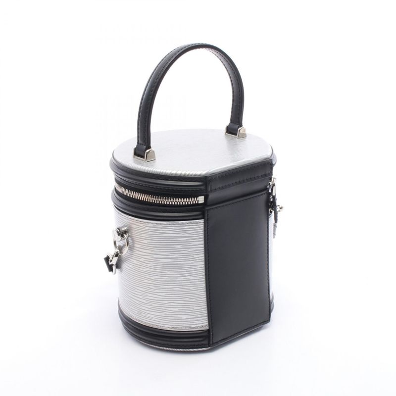 Louis Vuitton Cannes Epi Silver Noir Black Leather — view 2