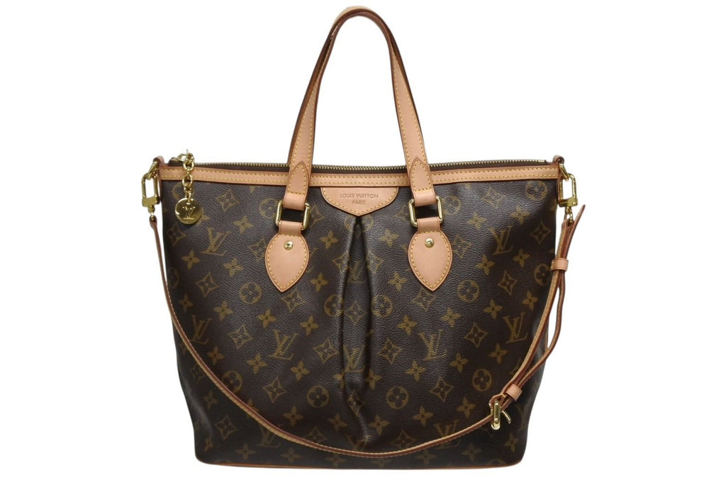 Louis Vuitton Palermo PM Handbag Monogram Leather Gold