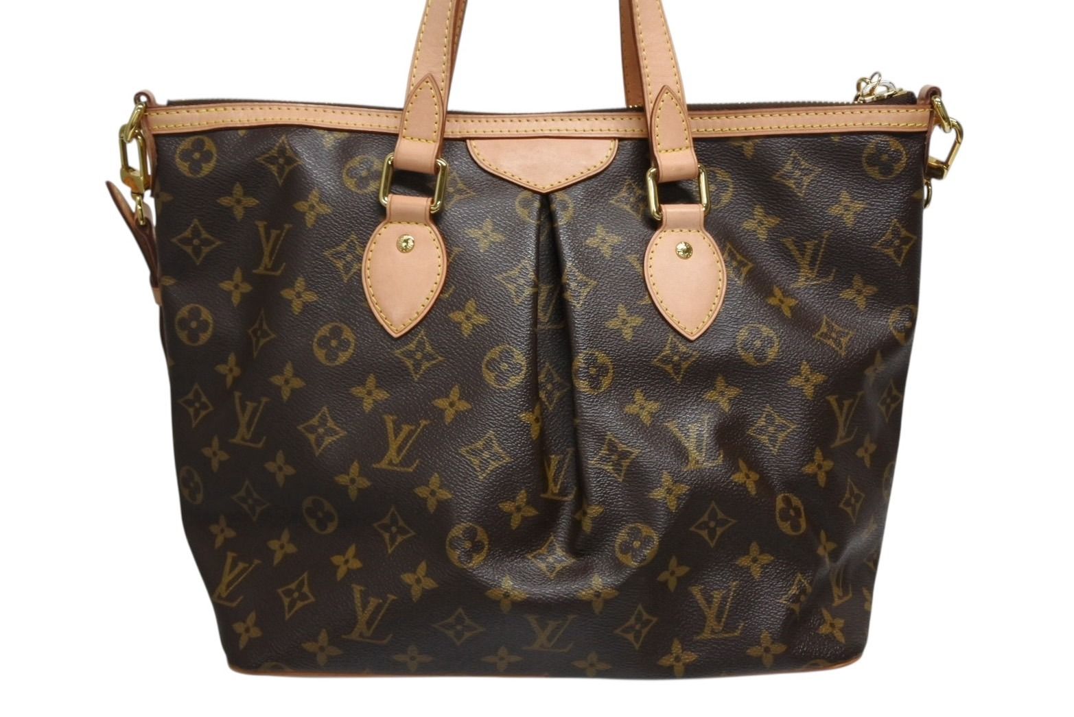 Louis Vuitton Palermo PM Handbag Monogram Leather Gold — view 3