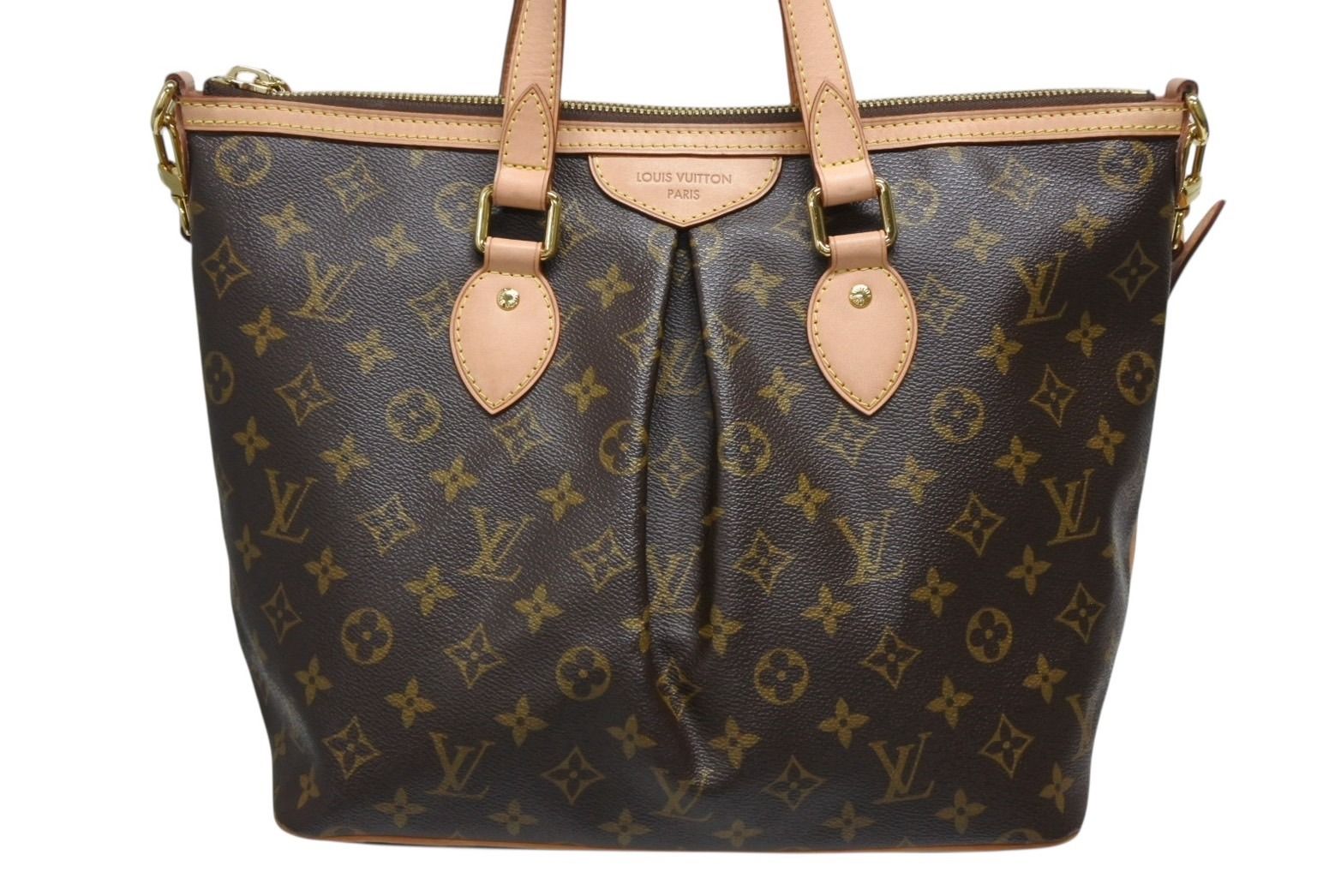 Louis Vuitton Palermo PM Handbag Monogram Leather Gold — view 2
